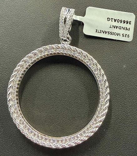 Sterling silver moissanite - silver,